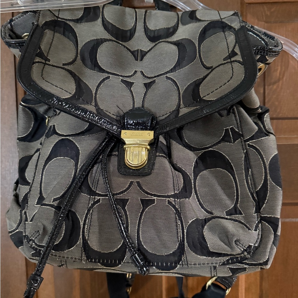 Coach backpack with wallet